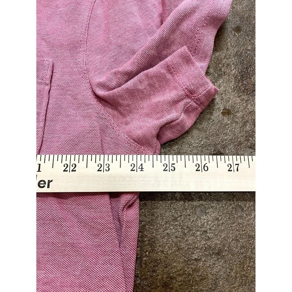 Banana Republic Polo‎ Shirt Mens Medium Pink Cotton 1/4 Button Performance Golf